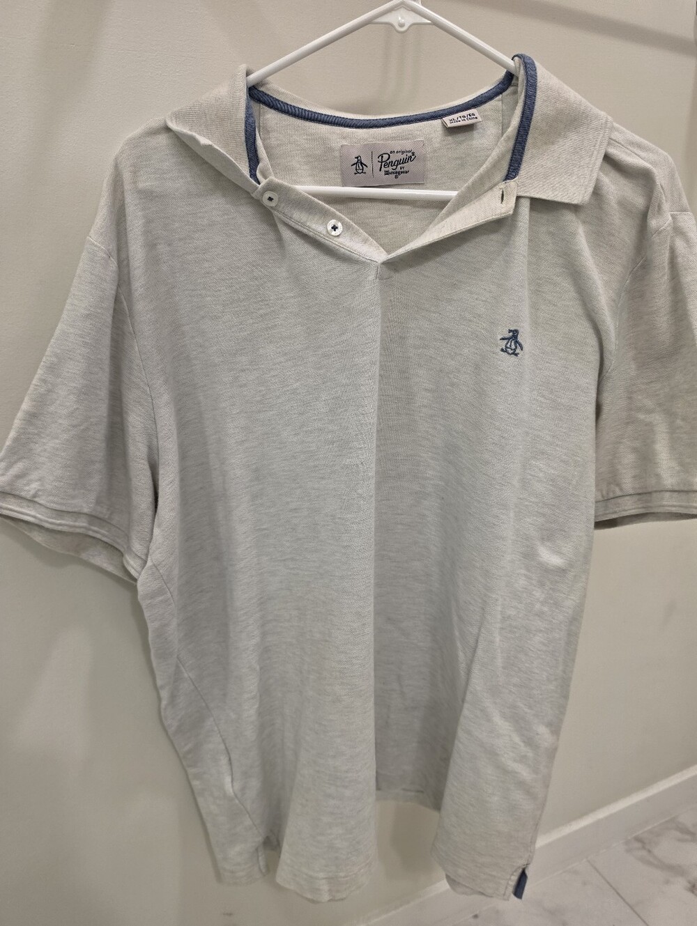 Original Penguin Polo Shirt Men's XL Heather Gray Short Sleeve Classic Fit
